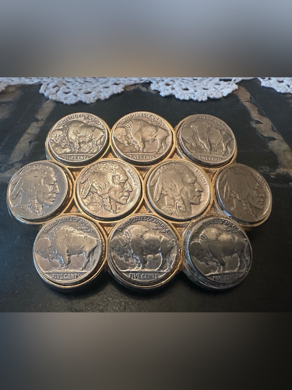 Rare 1926,1919,1924 & 1916 buffalo nickel belt buckle Made By J &J Coin Jewelry